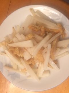 超簡単!大根と油揚げの炒め物-レシピのメイン写真