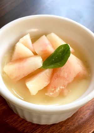 犬おやつ 桃豆乳プリン-レシピのメイン写真