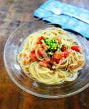 もずくとトマトの和風冷製パスタ