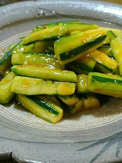 キュウリの甘辛味噌炒め-レシピのメイン写真