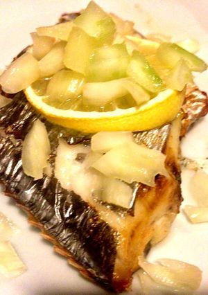 お弁当も☆甘酢セロリと太刀魚レモン焼き-レシピのメイン写真