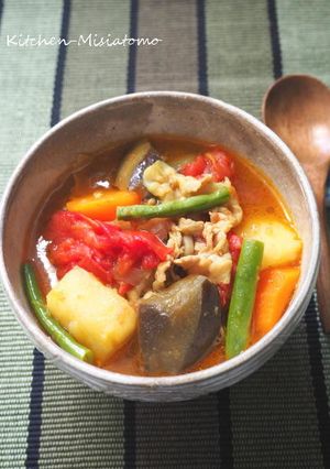 ビルマ汁（夏野菜の和風トマトスープ)-レシピのメイン写真