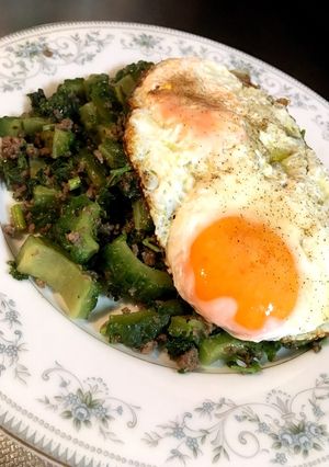 牛挽肉のゴーヤパセリ炒め^ ^-レシピのメイン写真