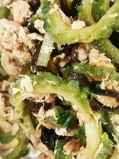 ゴーヤとツナの塩昆布和え-レシピのメイン写真