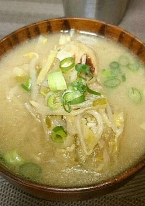 鶏手羽元とネギ もやし！こってりスープ-レシピのメイン写真