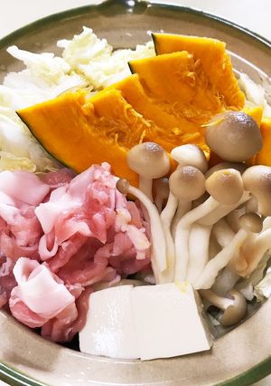 簡単！一人前☆残り野菜ですき焼き風♪-レシピのメイン写真