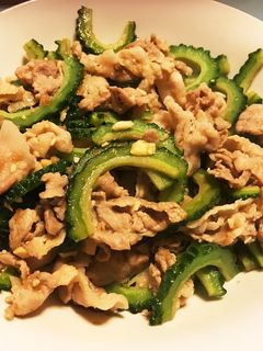 ゴーヤと豚肉のニンニク醤油炒め-レシピのメイン写真
