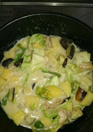 超簡単‼ 夏野菜のクリーム炒め煮-レシピのメイン写真