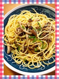 牛肉とシメジの和風スパゲティ-レシピのメイン写真