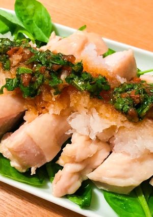 鶏のおろし梅しそポン酢-レシピのメイン写真