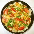 簡単キムチ炒め♪鶏むね肉とキャベツ
