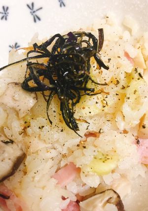 豆乳で作るリゾット風炊き込みご飯-レシピのメイン写真