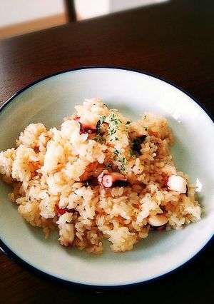 簡単！タコのガーリックライス-レシピのメイン写真