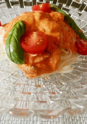 冷製アサリトマトクリームそうめん-レシピのメイン写真