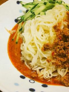 素麺で!汁なし担々麺-レシピのメイン写真