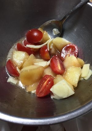 桃とミニトマトのサラダ-レシピのメイン写真