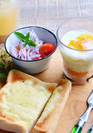 電子レンジで簡単☆3色エッグスラット-レシピのメイン写真