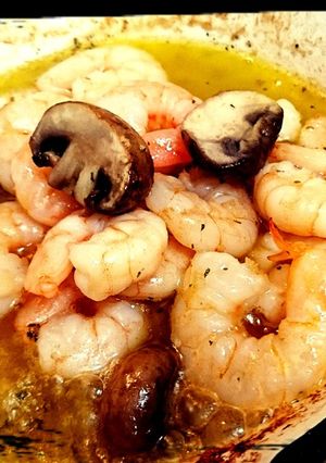 煮るだけ簡単お店の味！熱々エビアヒージョ-レシピのメイン写真