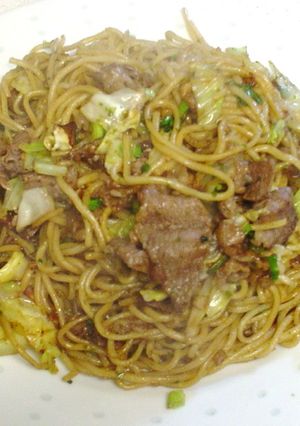 牛肉ねぎ焼きそば-レシピのメイン写真