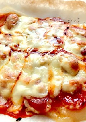 簡単餅ピザ-レシピのメイン写真