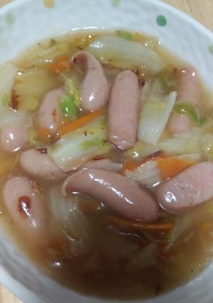 時短　カット野菜とウィンナー炒め-レシピのメイン写真