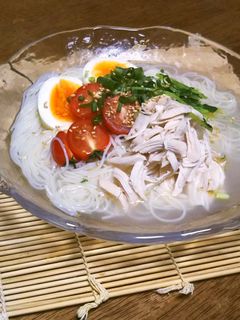 《簡単》☆冷たい鶏だしそうめん☆-レシピのメイン写真