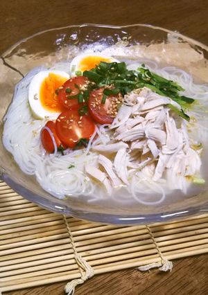 《簡単》☆冷たい鶏だしそうめん☆-レシピのメイン写真