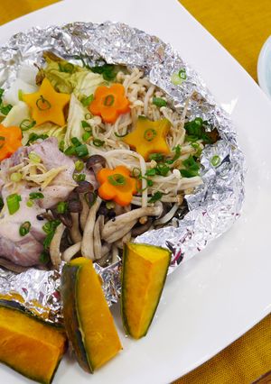 白菜ときのこ鶏肉のホイル焼き-レシピのメイン写真