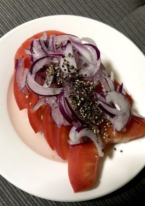 トマトと紫玉ねぎのサッパリサラダ-レシピのメイン写真