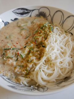 鯛の冷や汁風ぶっかけそうめん-レシピのメイン写真