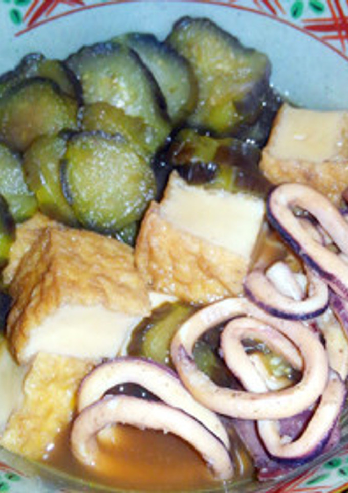 烏賊と茄子と厚揚げの煮物-レシピのメイン写真