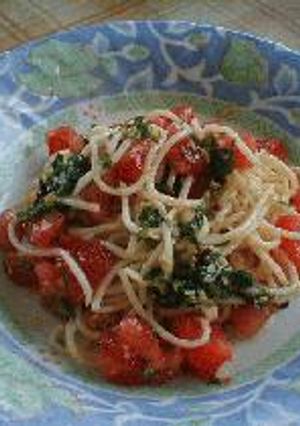 トマトの冷製パスタ-レシピのメイン写真