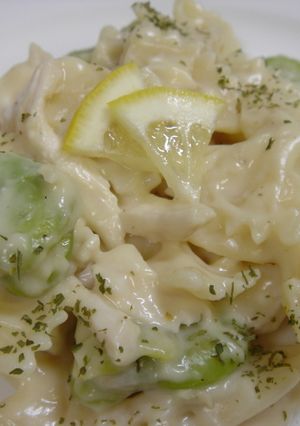 鶏肉とそら豆のレモンクリームソースパスタ-レシピのメイン写真