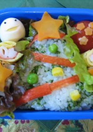 キャラ弁♪クリスマスツリー♪-レシピのメイン写真