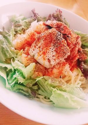 さばの水煮缶で冷製パスタ！-レシピのメイン写真
