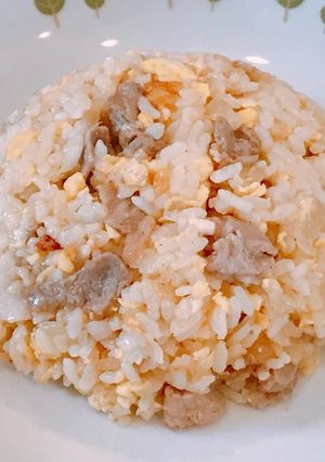シンプルな、豚肉、玉ねぎ、玉子チャーハン-レシピのメイン写真