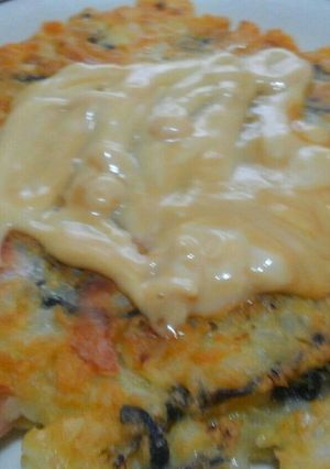 残りごはんでチャレンジお好み焼き♪-レシピのメイン写真