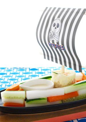 野菜スティックで簡単！海賊船サラダ-レシピのメイン写真