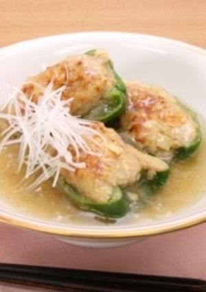ピーマンの肉詰めおろしあんかけ-レシピのメイン写真