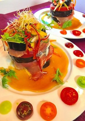 米なすとトマトのミルフィーユサラダ-レシピのメイン写真