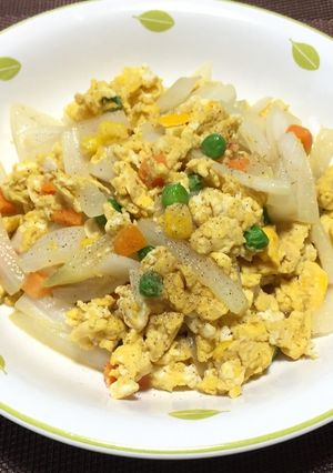 玉ねぎの卵炒め!(^^)!-レシピのメイン写真