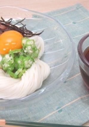 夏バテ予防に！ネバネバオクラ納豆そうめん-レシピのメイン写真