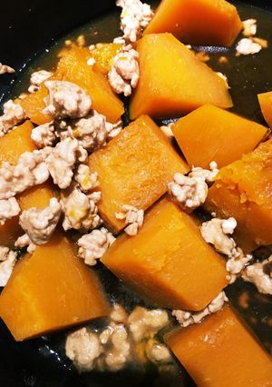美味しい！かぼちゃのそぼろ煮-レシピのメイン写真