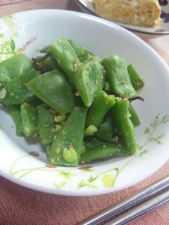 インゲンのごま&塩昆布和え-レシピのメイン写真