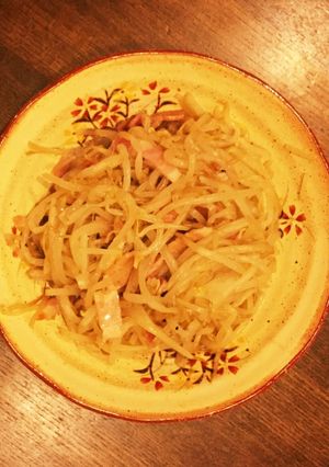 簡単!時短!中学1作もやしベーコン炒め-レシピのメイン写真