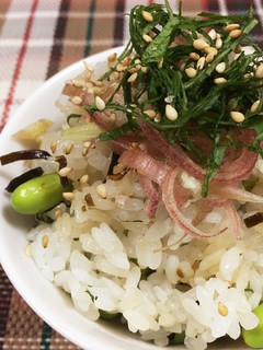 * 塩昆布枝豆ごはん *-レシピのメイン写真