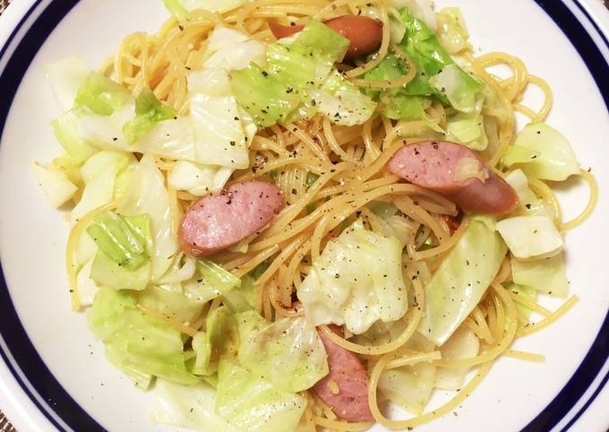 フライパンひとつ コレクション パスタ キャベツ