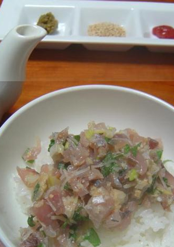 アジのたたきのだし茶漬け（なめろう丼）-レシピのメイン写真