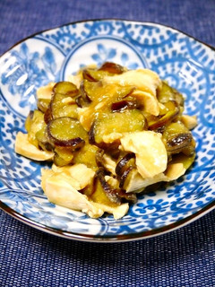 レンジで簡単!サラダチキン☆茄子味噌和え-レシピのメイン写真
