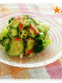 緑野菜の梅酢和え-レシピのメイン写真